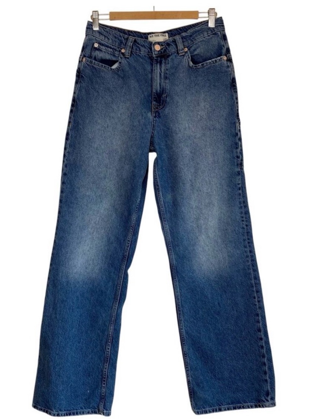 Free People We The Free tinsley baggy straight jeans, size 30 - Picture 2 of 9